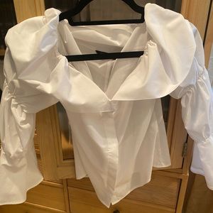 Zara White Off the Shoulder Top